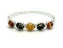 Multi Amber 5 Stone Bangle