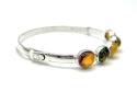 Multi Amber 5 Stone Bangle