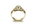 9ct Yellow Gold Emerald Claddagh Ring