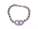 9ct Yellow Gold CZ 'CC' Bracelet