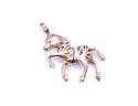 9ct Yellow Gold CZ Horse Pendant