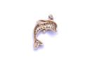 9ct Yellow Gold CZ Dolphin Pendant