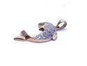 9ct Yellow Gold CZ Dolphin Pendant
