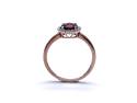 9ct Rose Gold Garnet and Diamond Cluster Ring