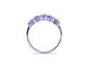 9ct White Gold Tanzanite and Diamond Eternity Ring