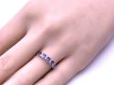 9ct White Gold Tanzanite and Diamond Eternity Ring