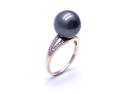 9ct Yellow Gold Pearl & CZ Ring
