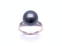 9ct Yellow Gold Pearl & CZ Ring