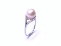 9ct White Gold Pearl & Diamond Ring