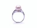 9ct White Gold Pearl & Diamond Ring