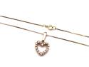 9ct Yellow Gold Diamond Pendant & Chain