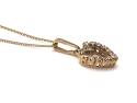 9ct Yellow Gold Diamond Pendant & Chain