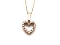 9ct Yellow Gold Diamond Pendant & Chain