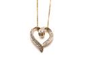 9ct Yellow Gold Diamond Pendant & Chain