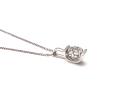 9ct White Gold Diamond Pendant & Chain