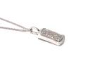 9ct White Gold Diamond Pendant & Chain