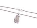 9ct White Gold Diamond Pendant & Chain