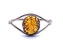 Oval Amber Filigree Butterflies Bangle