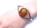 Oval Amber Filigree Butterflies Bangle