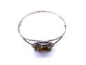 Round Green Amber Fancy Bangle