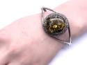Round Green Amber Fancy Bangle