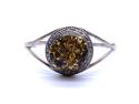 Round Green Amber Fancy Bangle