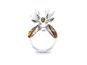 Amber Stag Head Ring