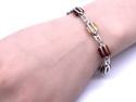 Multi Amber Fancy Bracelet 7.5 Inch