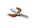 Amber & CZ Buffalo Skull Pendant