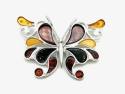 Multi Amber Butterfly Pendant