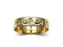 9ct Yellow Gold Patterned Wedding Ring