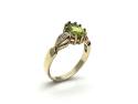 9ct Yellow Gold Peridot Solitaire Ring
