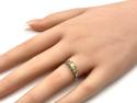 9ct White Gold Peridot 3 Stone Ring