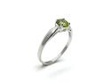 9ct White Gold Peridot Solitaire Ring