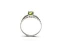 9ct White Gold Peridot Solitaire Ring