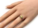 9ct White Gold Peridot Solitaire Ring