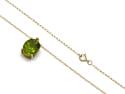 9ct Yellow Gold Peridot Pendant & Chain
