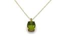 9ct Yellow Gold Peridot Pendant & Chain