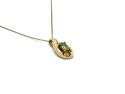 9ct Peridot & Diamond Pendant & Chain