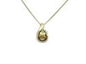 9ct Peridot & Diamond Pendant & Chain