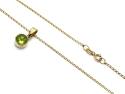 9ct Yellow Gold Peridot Pendant & Chain
