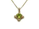 9ct Yellow Gold Peridot Pendant & Chain