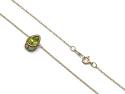 9ct Yellow Gold Peridot Pendant & Chain