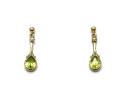 9ct Peridot & Seed Pearl Drop Earrings