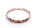 9ct Rose Gold Patterned Bangle