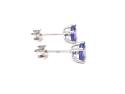 9ct White Gold Tanzanite Stud Earrings 5mm