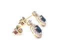 9ct Sapphire & Diamond Cluster Earrings 0.20ct