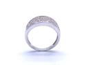 9ct White Gold Diamond Greek Key Ring