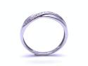 9ct White Gold Diamond Crossover Ring