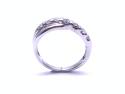 9ct White Gold Diamond Crossover Ring